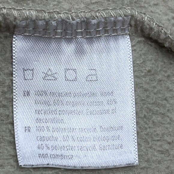 Large Beige Hooded Pullover Sweatshirt L 64a - Picture 5 of 7